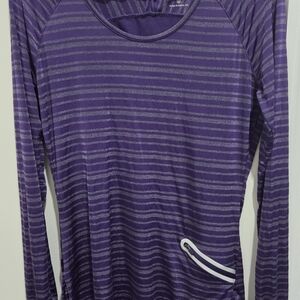 Athleta Purple Long Sleeve Fitted Tee